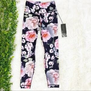 Playground $125 Floral High Rise Yoga antics workout Pants leggings‎ Size Small